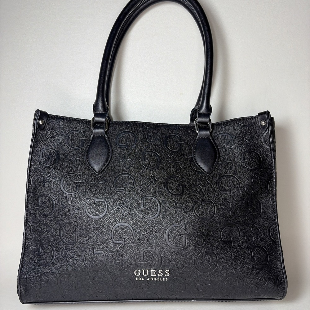 Guess Oak Park Carryall, Logo, Black, Hand Tote (no Shoulder Strap)